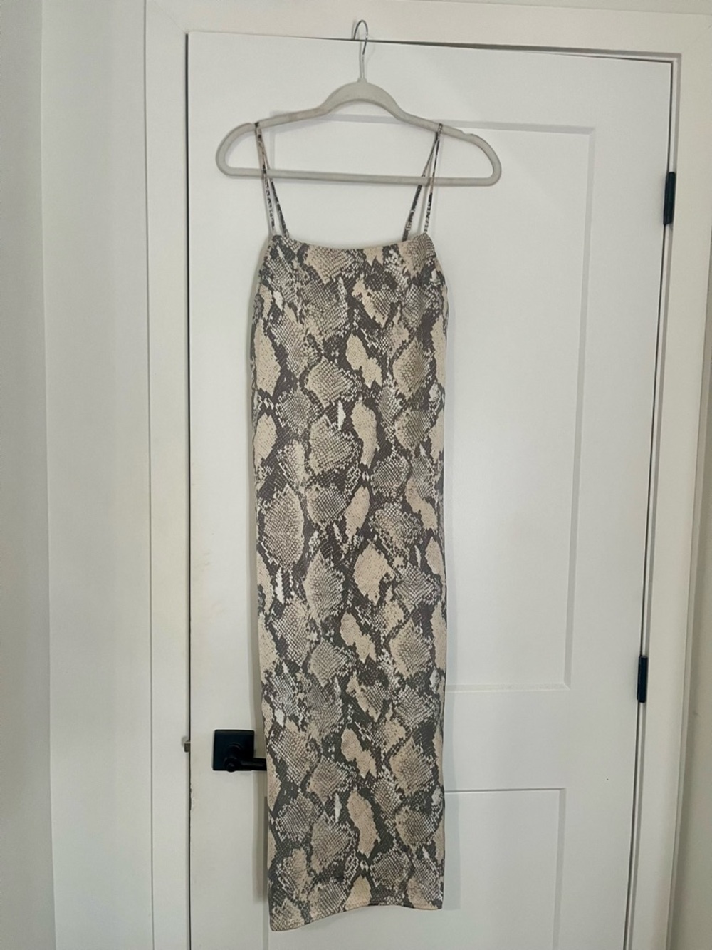 H&M Snake-Print Slip Dress